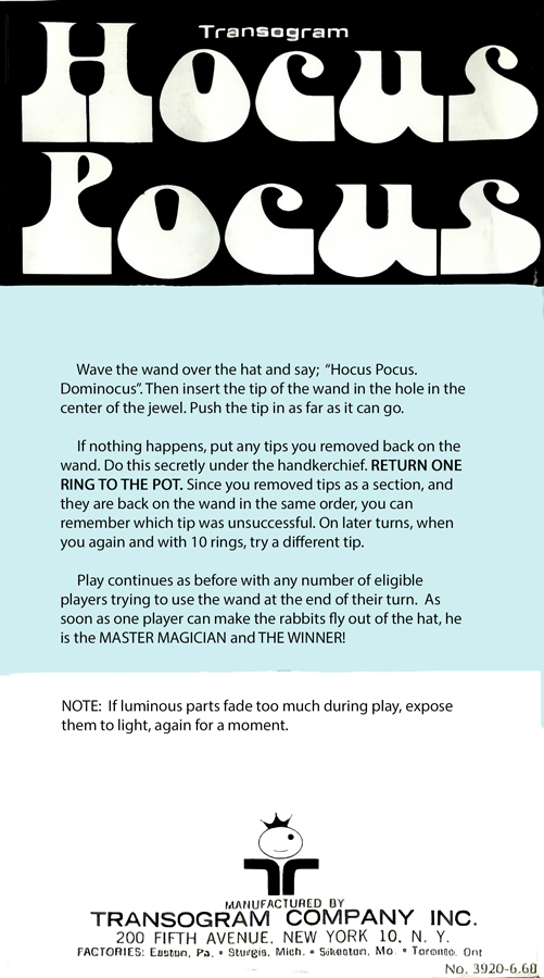 Hocus Pocus Game Instructions, page 4
