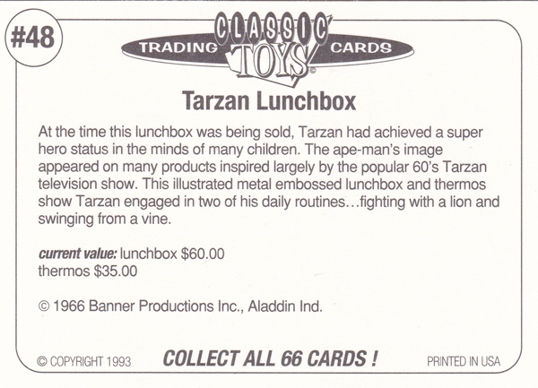 Back of Classic Toy Card number 48