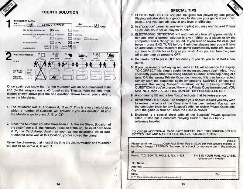 Electronic Detective Instructions - Page 8 of 11